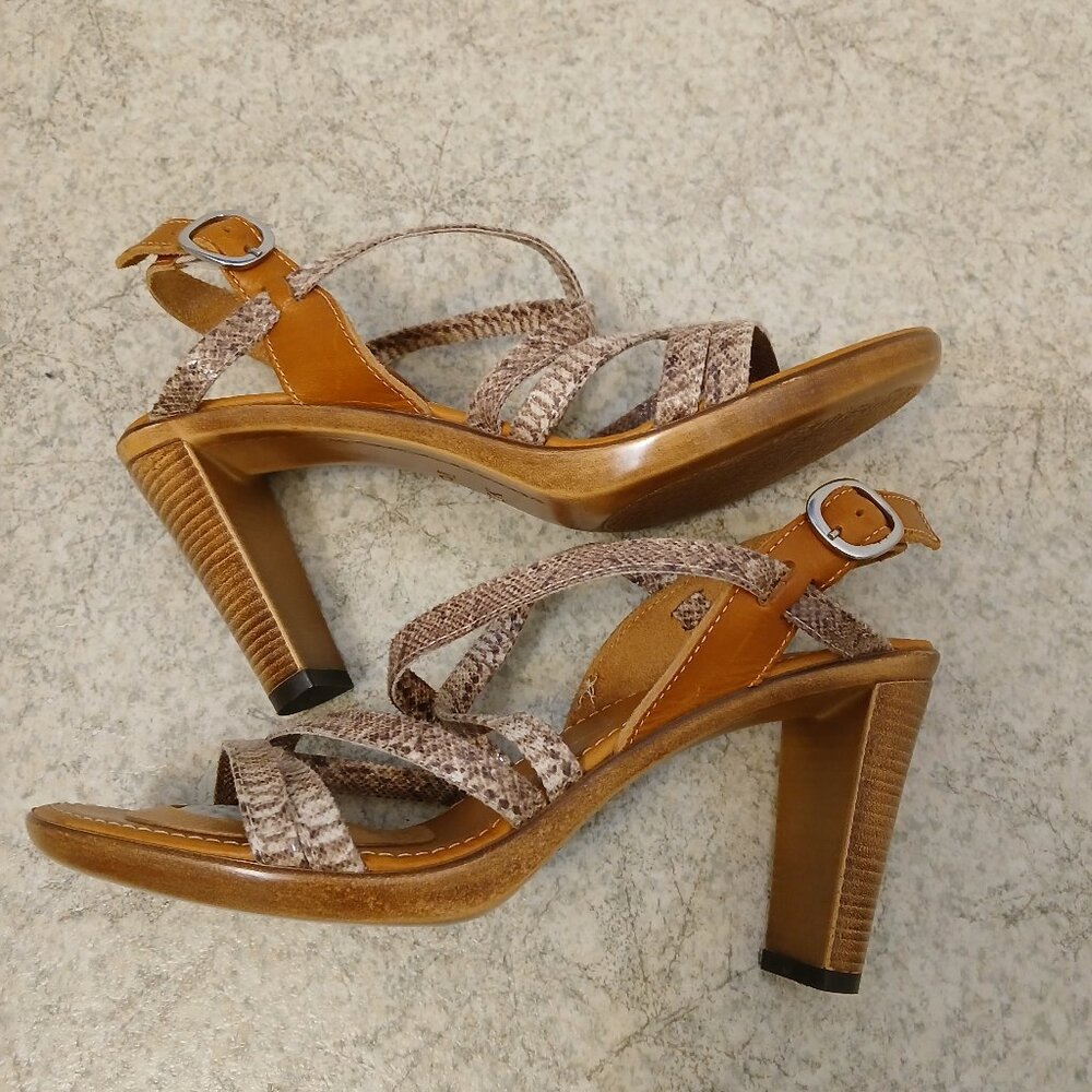 Contesa By Italian Shoemakers Leather High Heel Sandals 8